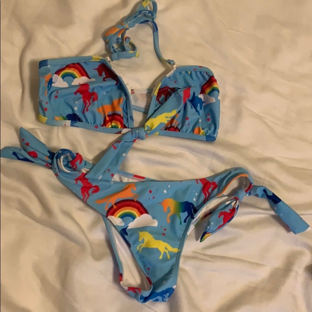 rainbow unicorn bikini